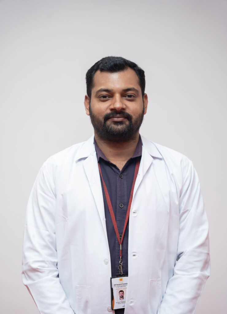 Dr. Arun T Namboothiri, Research Associate and Physician, AVP Research Foundation